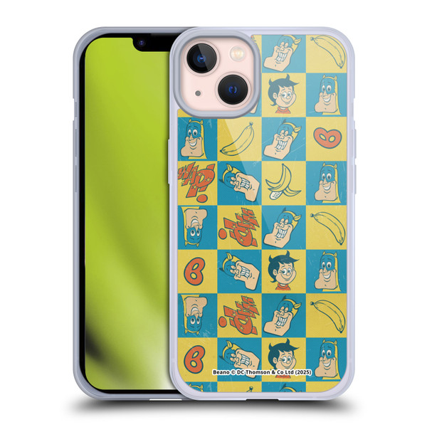 Beano Bananaman Patterns Classic Soft Gel Case for Apple iPhone 13