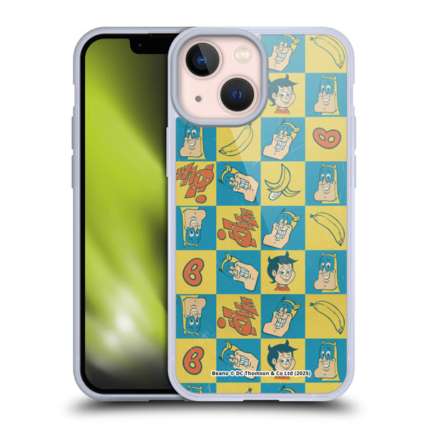 Beano Bananaman Patterns Classic Soft Gel Case for Apple iPhone 13 Mini & MagSafe