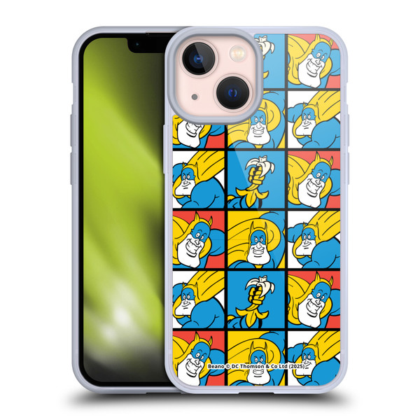 Beano Bananaman Patterns Squares Soft Gel Case for Apple iPhone 13 Mini & MagSafe