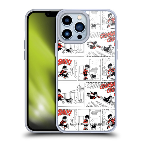 Beano Bananaman Patterns Dennis Gnasher Soft Gel Case for Apple iPhone 13 Pro Max & MagSafe