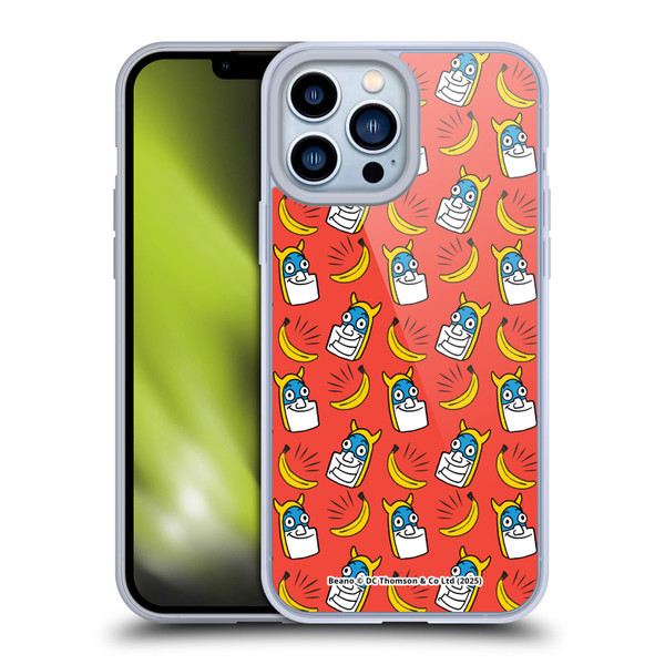 Beano Bananaman Patterns Head Soft Gel Case for Apple iPhone 13 Pro Max & MagSafe
