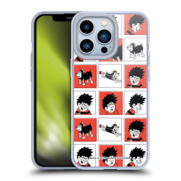 Beano Bananaman Patterns Dennis Soft Gel Case for Apple iPhone 13 Pro & MagSafe