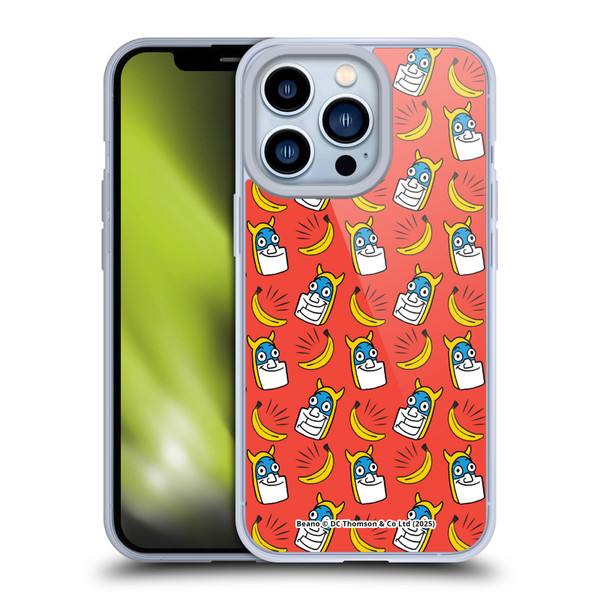 Beano Bananaman Patterns Head Soft Gel Case for Apple iPhone 13 Pro & MagSafe