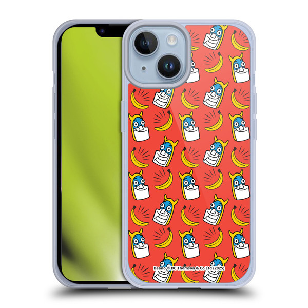 Beano Bananaman Patterns Head Soft Gel Case for Apple iPhone 14