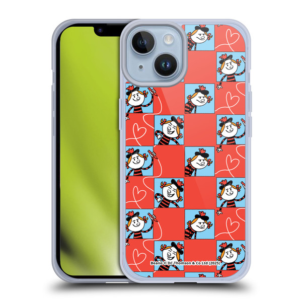 Beano Bananaman Patterns Minnie Heart Soft Gel Case for Apple iPhone 14
