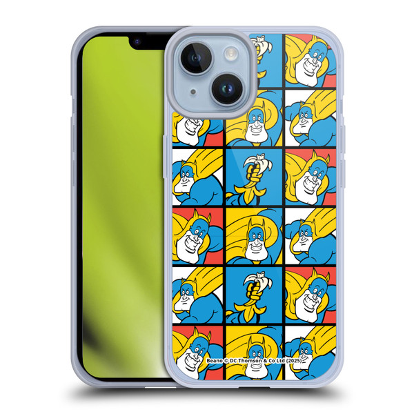Beano Bananaman Patterns Squares Soft Gel Case for Apple iPhone 14