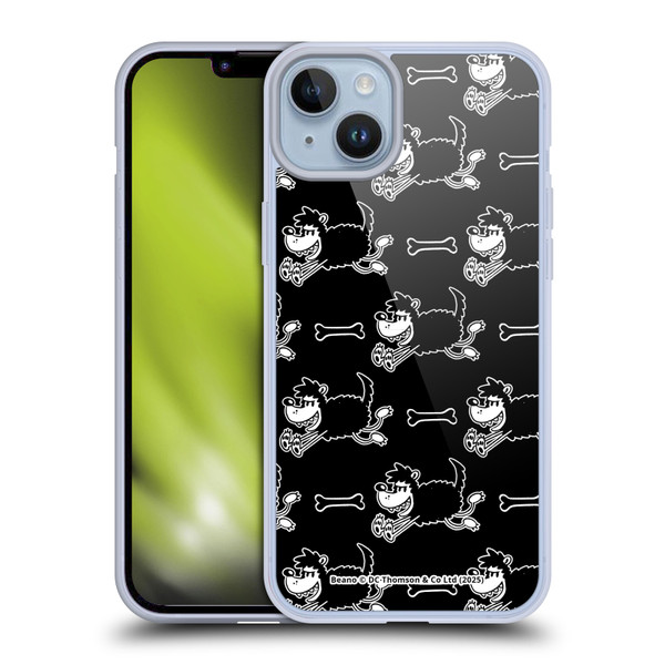 Beano Bananaman Patterns Gnasher Soft Gel Case for Apple iPhone 14 Plus & MagSafe