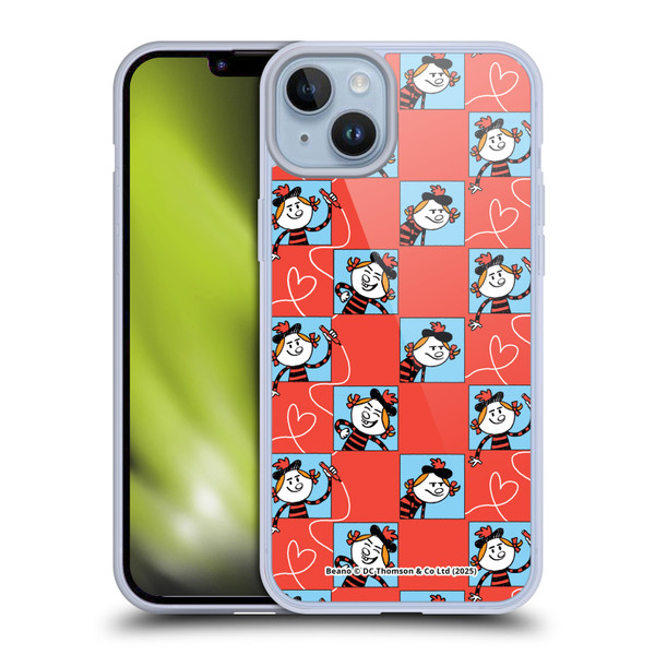 Beano Bananaman Patterns Minnie Heart Soft Gel Case for Apple iPhone 14 Plus & MagSafe