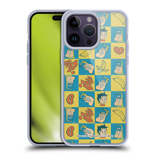 Beano Bananaman Patterns Classic Soft Gel Case for Apple iPhone 14 Pro Max & MagSafe