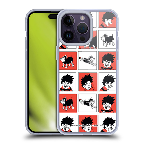 Beano Bananaman Patterns Dennis Soft Gel Case for Apple iPhone 14 Pro Max & MagSafe