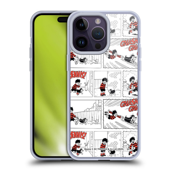 Beano Bananaman Patterns Dennis Gnasher Soft Gel Case for Apple iPhone 14 Pro Max & MagSafe