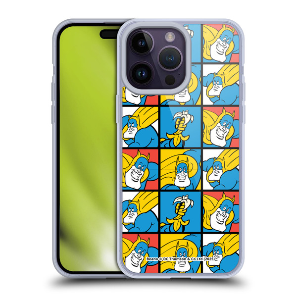 Beano Bananaman Patterns Squares Soft Gel Case for Apple iPhone 14 Pro Max & MagSafe