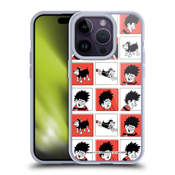 Beano Bananaman Patterns Dennis Soft Gel Case for Apple iPhone 14 Pro & MagSafe