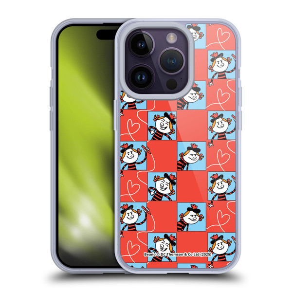 Beano Bananaman Patterns Minnie Heart Soft Gel Case for Apple iPhone 14 Pro & MagSafe