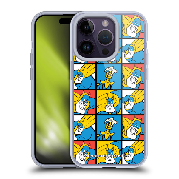 Beano Bananaman Patterns Squares Soft Gel Case for Apple iPhone 14 Pro & MagSafe