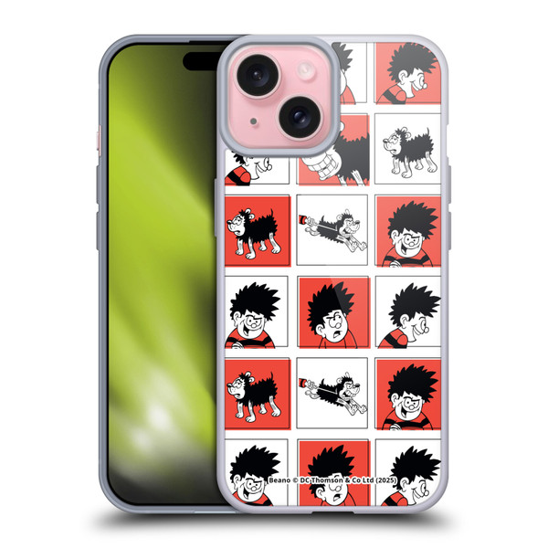 Beano Bananaman Patterns Dennis Soft Gel Case for Apple iPhone 15 & MagSafe