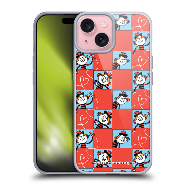 Beano Bananaman Patterns Minnie Heart Soft Gel Case for Apple iPhone 15 & MagSafe