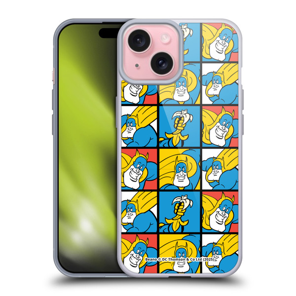 Beano Bananaman Patterns Squares Soft Gel Case for Apple iPhone 15 & MagSafe