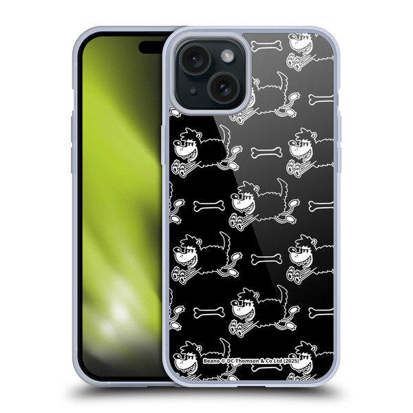 Beano Bananaman Patterns Gnasher Soft Gel Case for Apple iPhone 15 Plus & MagSafe