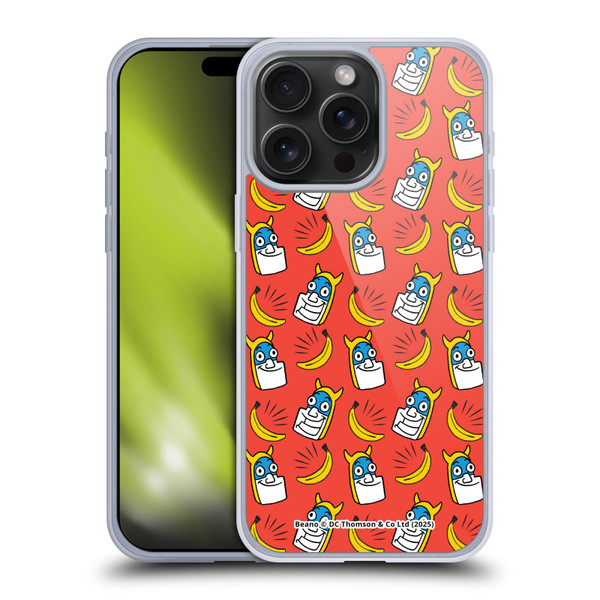 Beano Bananaman Patterns Head Soft Gel Case for Apple iPhone 15 Pro Max & MagSafe