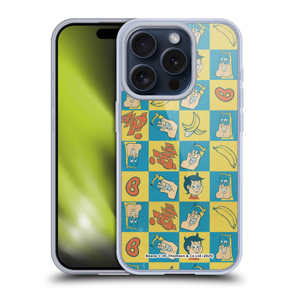 Beano Bananaman Patterns Classic Soft Gel Case for Apple iPhone 15 Pro & MagSafe