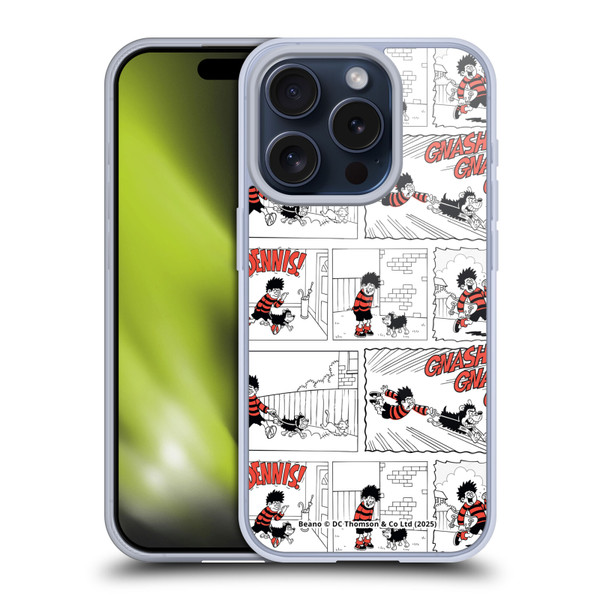 Beano Bananaman Patterns Dennis Gnasher Soft Gel Case for Apple iPhone 15 Pro & MagSafe