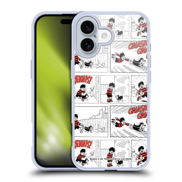 Beano Bananaman Patterns Dennis Gnasher Soft Gel Case for Apple iPhone 16 & MagSafe