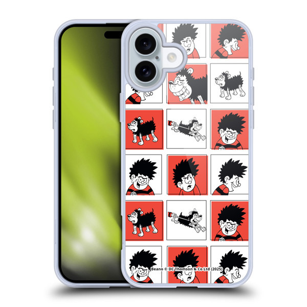 Beano Bananaman Patterns Dennis Soft Gel Case for Apple iPhone 16 Plus & MagSafe