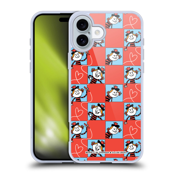 Beano Bananaman Patterns Minnie Heart Soft Gel Case for Apple iPhone 16 Plus & MagSafe
