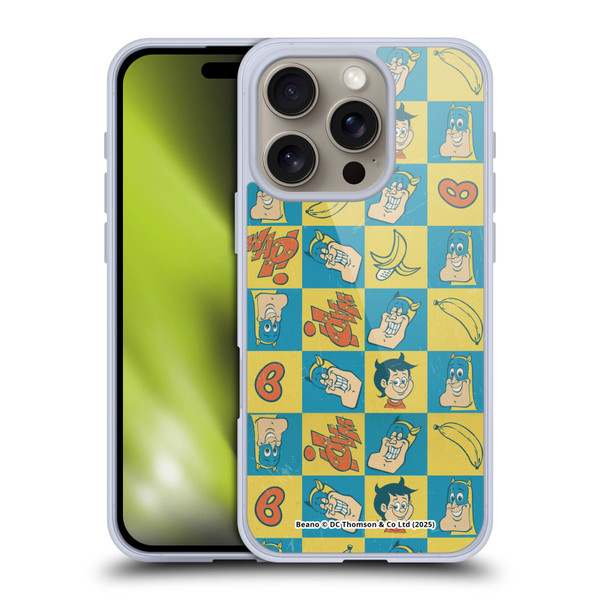 Beano Bananaman Patterns Classic Soft Gel Case for Apple iPhone 16 Pro & MagSafe