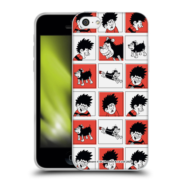 Beano Bananaman Patterns Dennis Soft Gel Case for Apple iPhone 5c