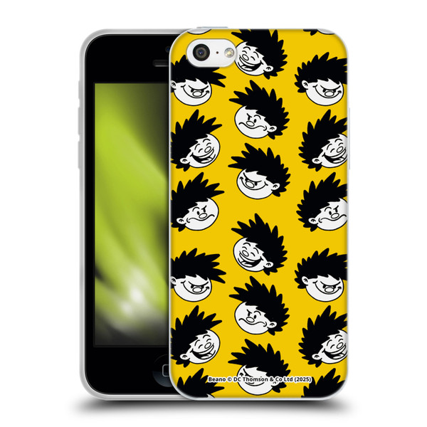 Beano Bananaman Patterns Dennis Head Soft Gel Case for Apple iPhone 5c