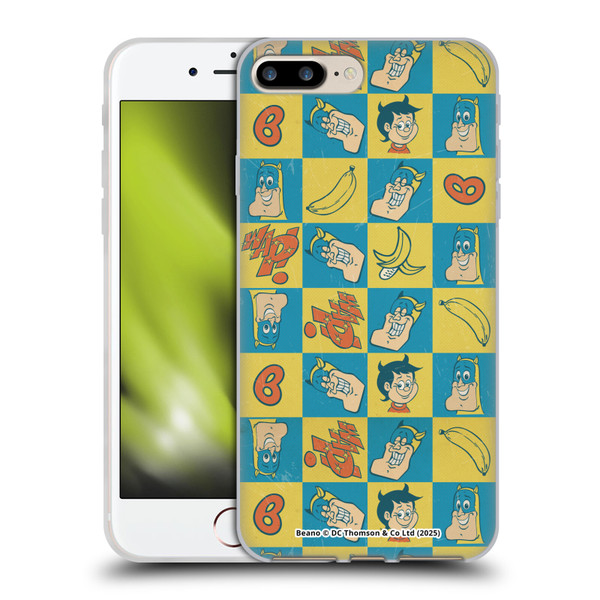 Beano Bananaman Patterns Classic Soft Gel Case for Apple iPhone 7 Plus / 8 Plus & MagSafe
