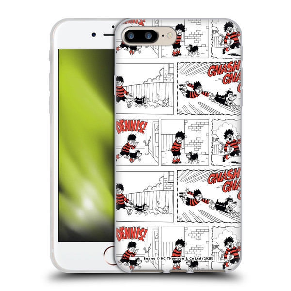 Beano Bananaman Patterns Dennis Gnasher Soft Gel Case for Apple iPhone 7 Plus / 8 Plus & MagSafe