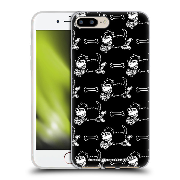 Beano Bananaman Patterns Gnasher Soft Gel Case for Apple iPhone 7 Plus / 8 Plus & MagSafe