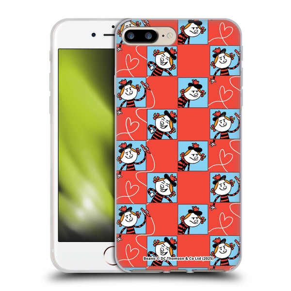 Beano Bananaman Patterns Minnie Heart Soft Gel Case for Apple iPhone 7 Plus / 8 Plus & MagSafe