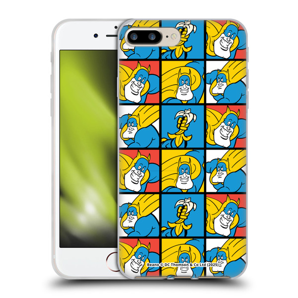Beano Bananaman Patterns Squares Soft Gel Case for Apple iPhone 7 Plus / 8 Plus & MagSafe