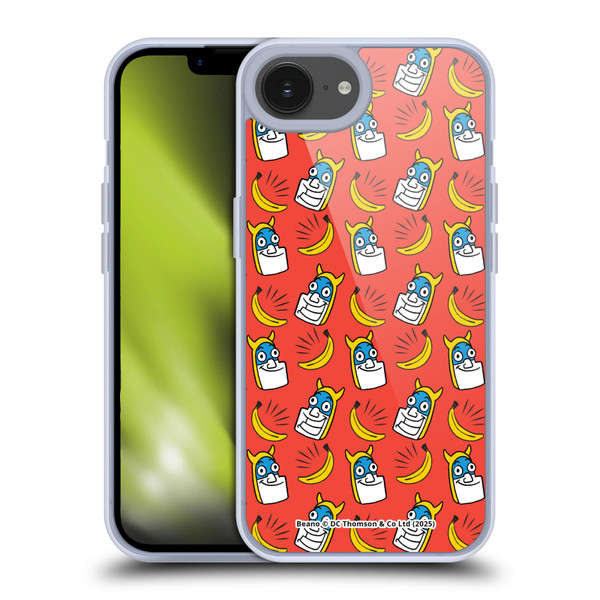 Beano Bananaman Patterns Head Soft Gel Case for Apple iPhone 16e / Apple iPhone 17e & MagSafe