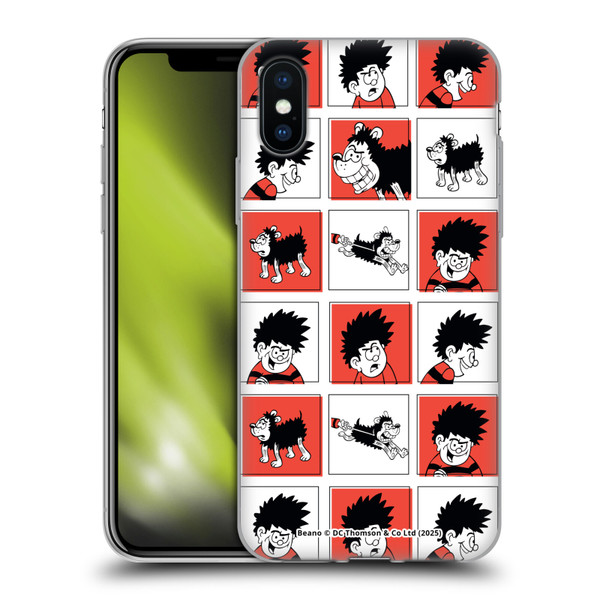 Beano Bananaman Patterns Dennis Soft Gel Case for Apple iPhone X / iPhone XS & MagSafe