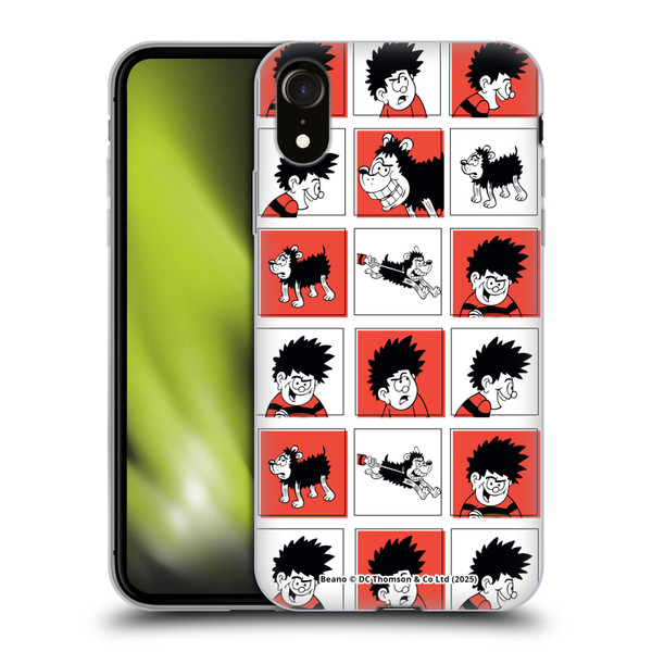 Beano Bananaman Patterns Dennis Soft Gel Case for Apple iPhone XR