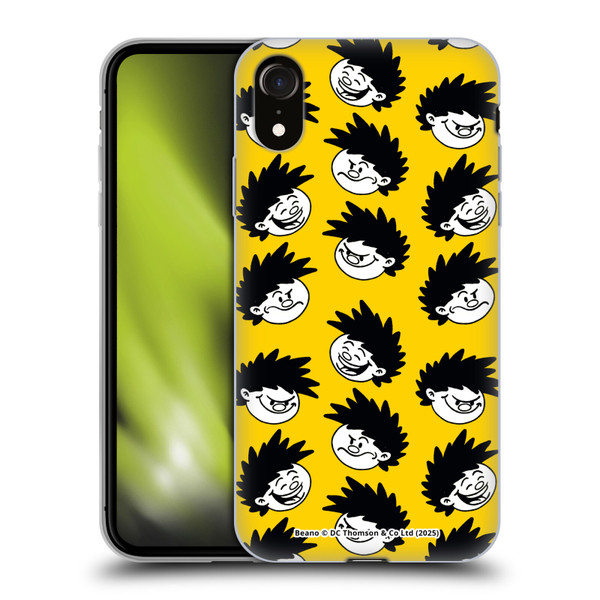 Beano Bananaman Patterns Dennis Head Soft Gel Case for Apple iPhone XR