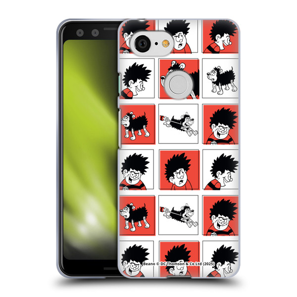 Beano Bananaman Patterns Dennis Soft Gel Case for Google Pixel 3