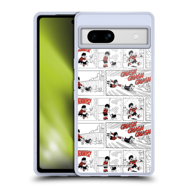 Beano Bananaman Patterns Dennis Gnasher Soft Gel Case for Google Pixel 7a