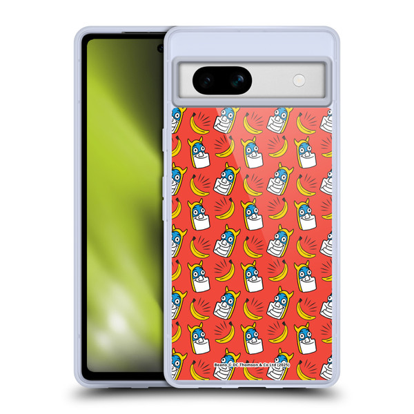 Beano Bananaman Patterns Head Soft Gel Case for Google Pixel 7a
