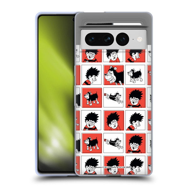 Beano Bananaman Patterns Dennis Soft Gel Case for Google Pixel 7 Pro