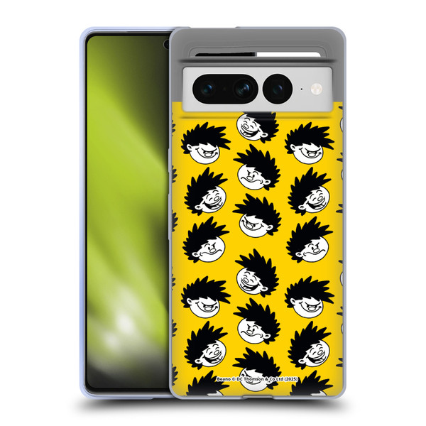 Beano Bananaman Patterns Dennis Head Soft Gel Case for Google Pixel 7 Pro