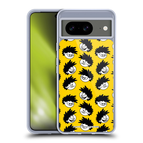 Beano Bananaman Patterns Dennis Head Soft Gel Case for Google Pixel 8