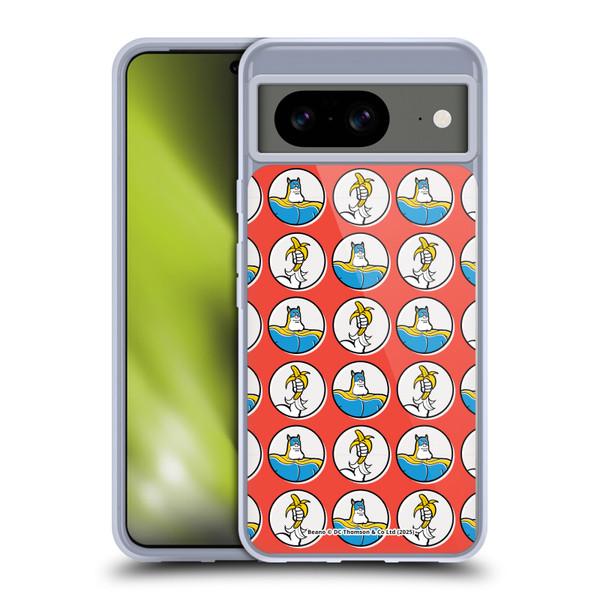 Beano Bananaman Patterns Red Circles Soft Gel Case for Google Pixel 8