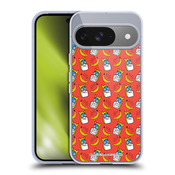 Beano Bananaman Patterns Head Soft Gel Case for Google Pixel 9 / Pixel 9 Pro
