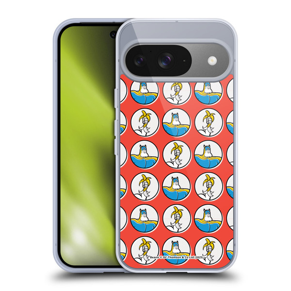 Beano Bananaman Patterns Red Circles Soft Gel Case for Google Pixel 9 / Pixel 9 Pro